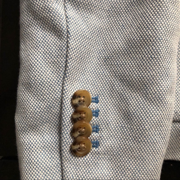 Powder Blue/ White tweed blazer - Picture 4 of 5